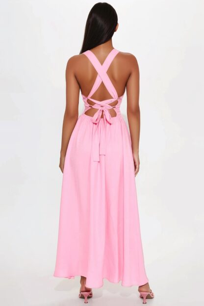 Vestido Largo Estilo Denim con Escote Corazón - Image 9