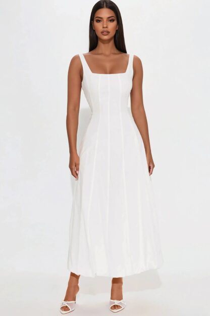 Vestido Maxi Burbuja Sin Mangas con Escote Redondo - Image 7