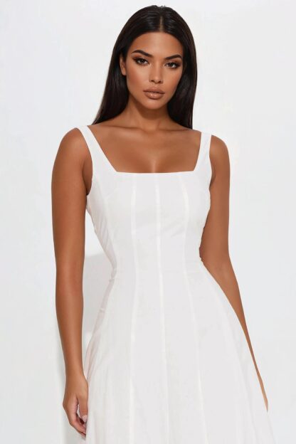 Vestido Maxi Burbuja Sin Mangas con Escote Redondo - Image 8
