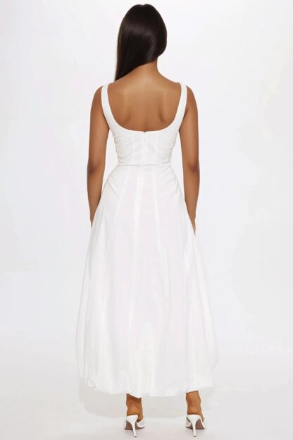 Vestido Maxi Burbuja Sin Mangas con Escote Redondo - Image 9