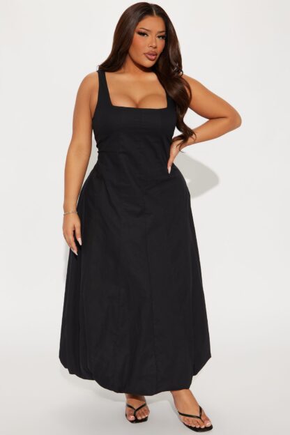 Vestido Maxi Burbuja Sin Mangas con Escote Redondo - Image 4