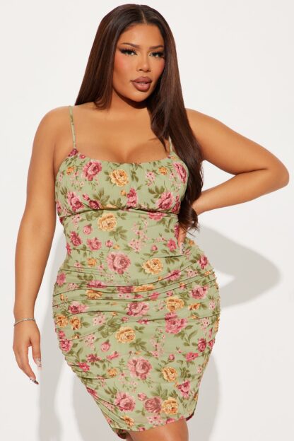Mini Vestido de Malla con Estampado Floral - Image 10