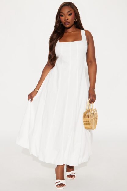 Vestido Maxi Burbuja Sin Mangas con Escote Redondo - Image 10