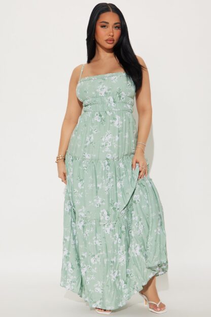 Vestido Largo Floral Julianna con Tirantes Ajustables