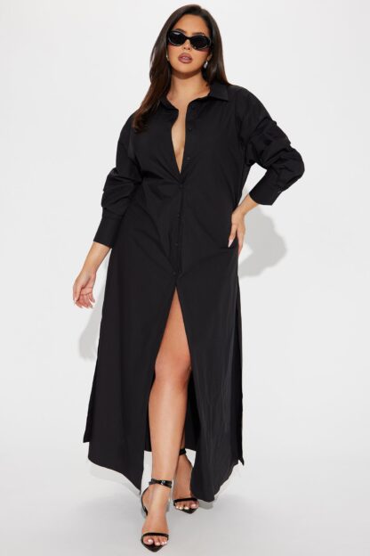 Vestido Camisero Oversized En Algodón 100% - Image 4