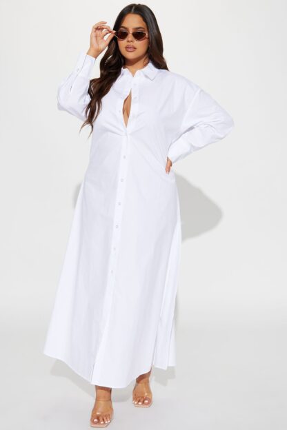 Vestido Camisero Oversized En Algodón 100% - Image 10